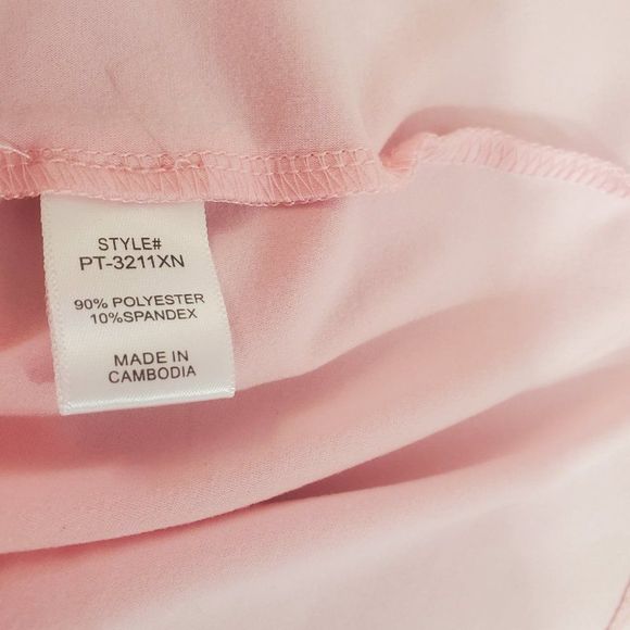 Zenana Top Plus Size Short Sleeve Flowy High Low Empire Waist Pink 1X 2X - Picture 4 of 4